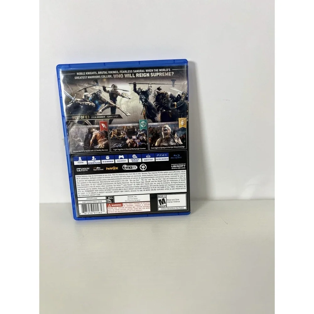 For Honor PS4 Pre-Owned Complete Disc & Case –‎ PlayStation 4